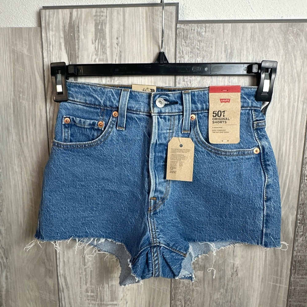 Levi's Women's Blue Denim Cutoff Shorts